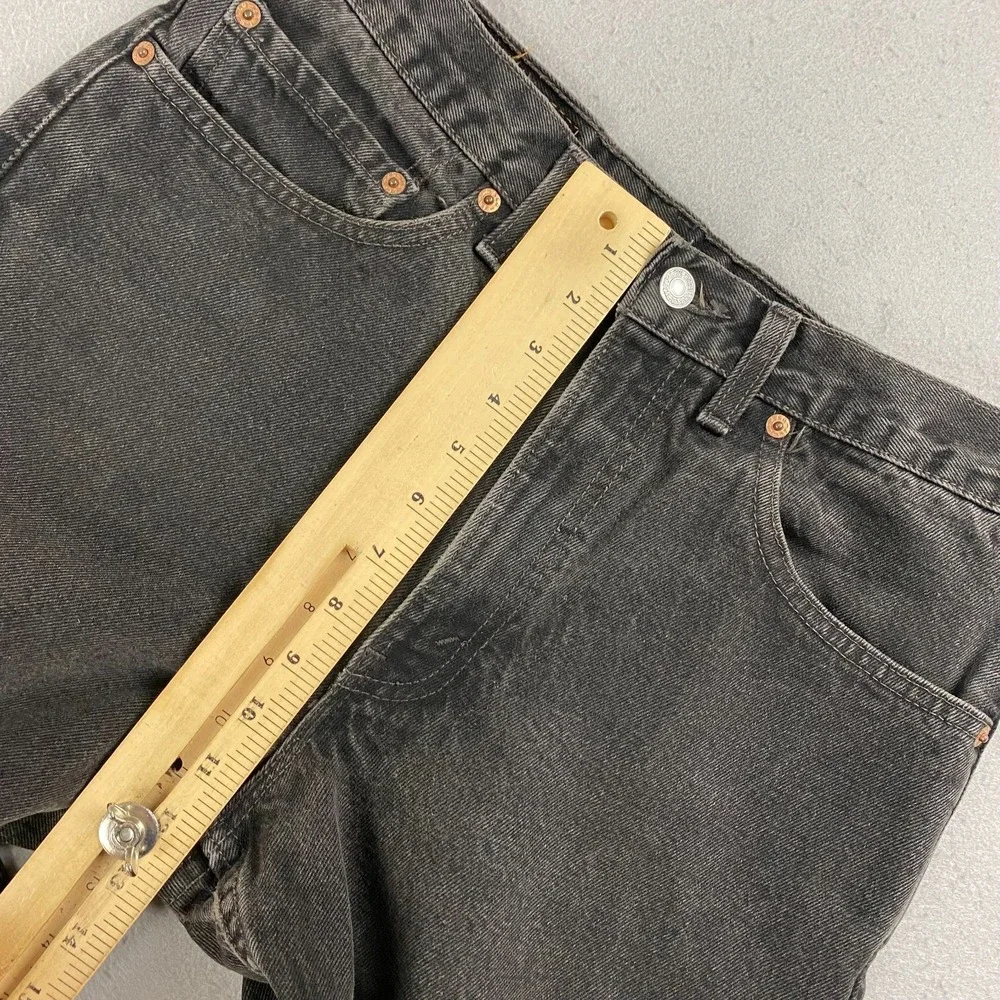 Vintage Levis 517 Bootcut Black Made in USA Denim Jeans 32x31 (Tag 33x32)